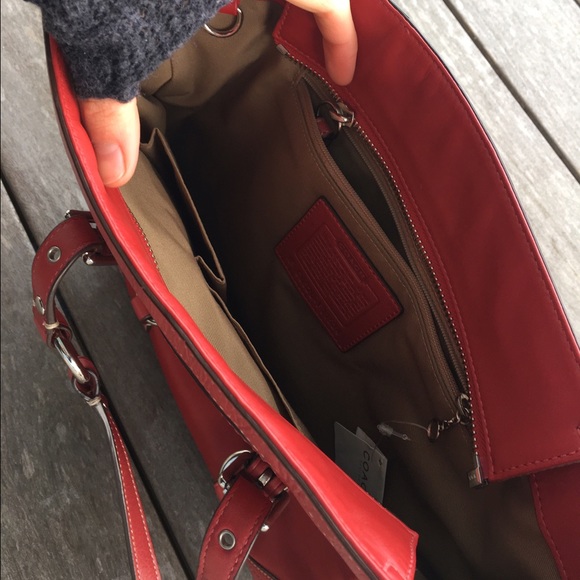 Coach bags red leather coach tote purse poshmark