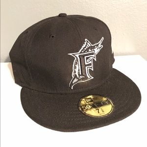 Florida Marlins fitted cap.