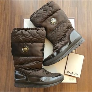 Coach Drexel Snow Boots in Chocolate 6.5