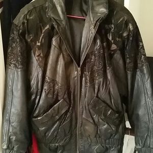 Clipper Bay 100% Leather 80's Vintage jacket