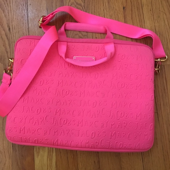 Marc Jacobs Neon Pink Laptop Case