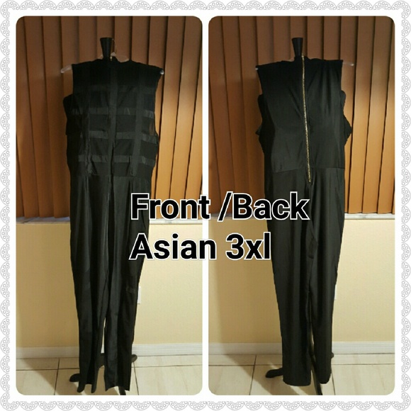 JUST IN. LAURA BLACK MESH JUMPSUIT - Picture 3 of 4