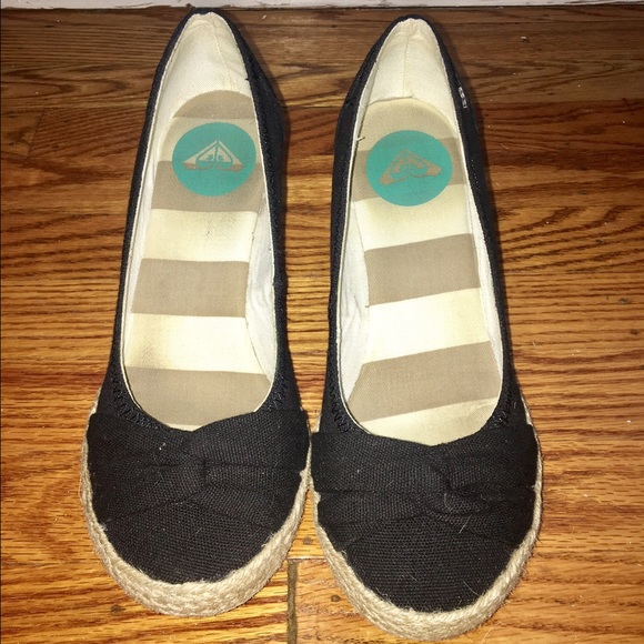 Black Roxy Wedges