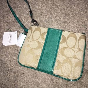 Coach Teal Wristlet