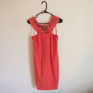 Orange Fitted Dress