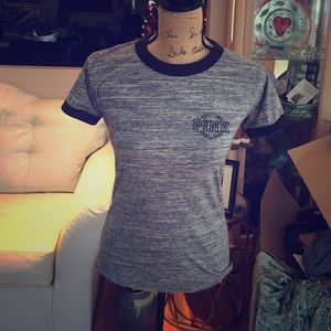 Pink brand gray t-shirt