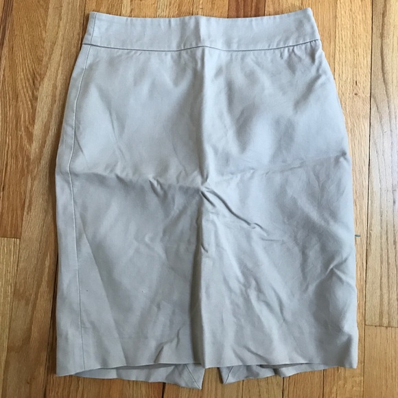 J Crew tan cotton skirt 0