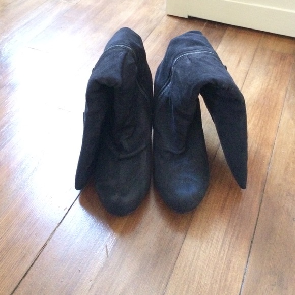 Knee high black boots