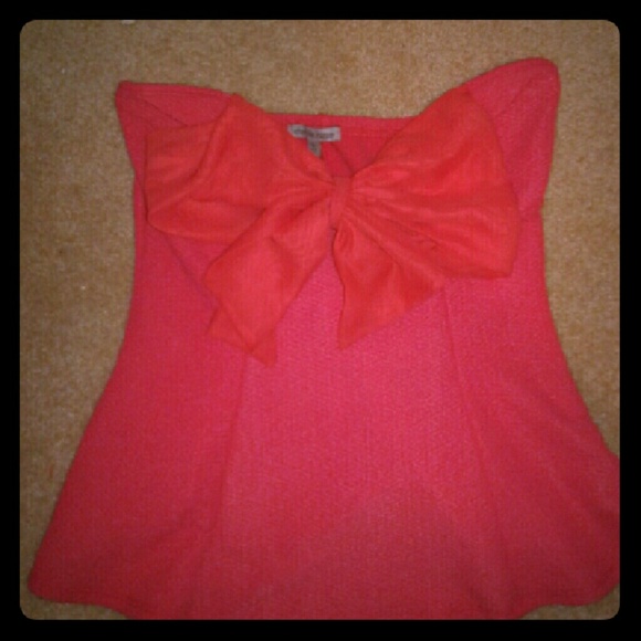 Pink peplum top from Charlotte Russe