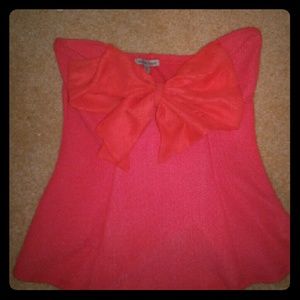 Pink peplum top from Charlotte Russe