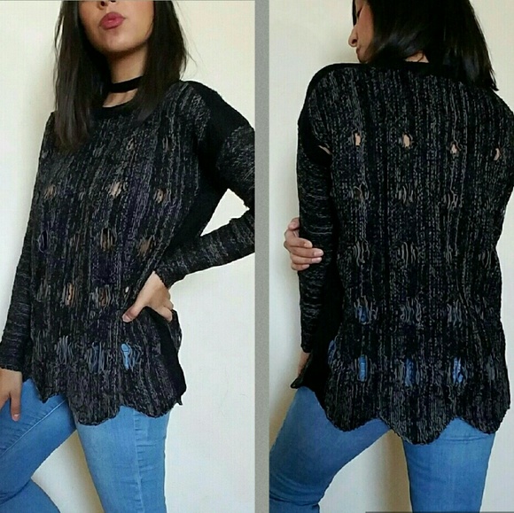 🍍CLEARANCE 🍍MARLED SCALLOP SWEATER - Picture 2 of 3