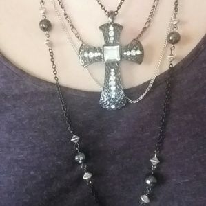 Metal Cross Necklace