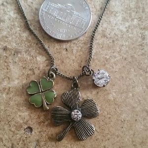 Four leaf clover charm necklace