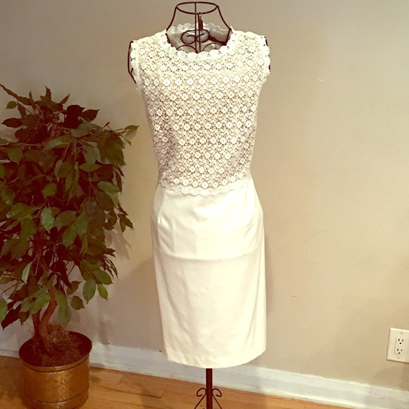 Ivanka Trump lace top midi dress