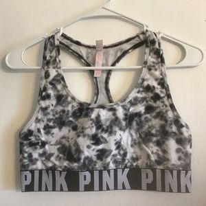 VS Pink Tie Dye Unlined Sports Bra
