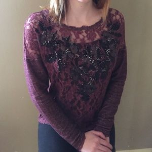 Pretty maroon and black shirt from buckle
