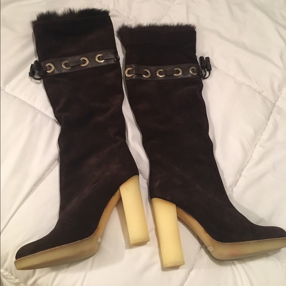 Gucci fur boots authentic