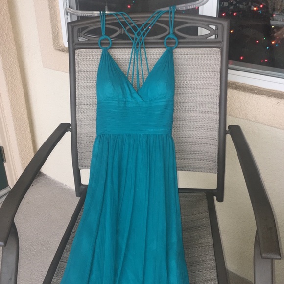 Aidan Mattox Dresses & Skirts - Aidan Mattox aqua chiffon floor length dress