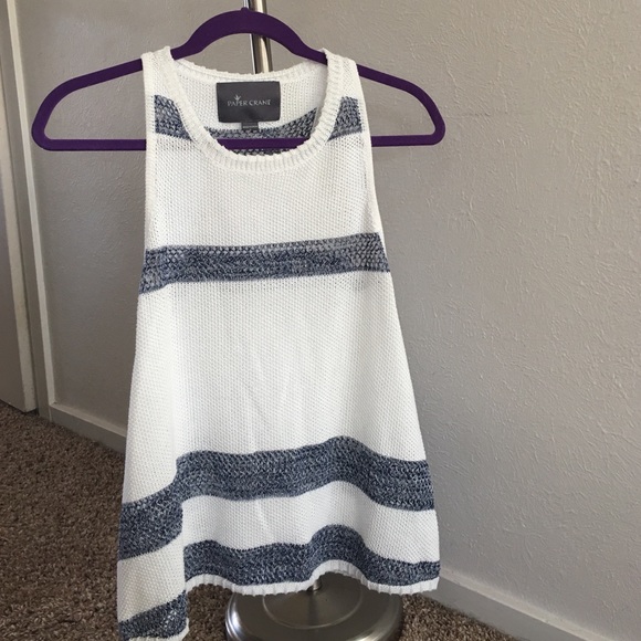Paper crane striped tank top