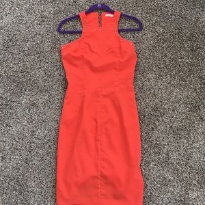 Lucy Paris Gorgeous orange midi dress