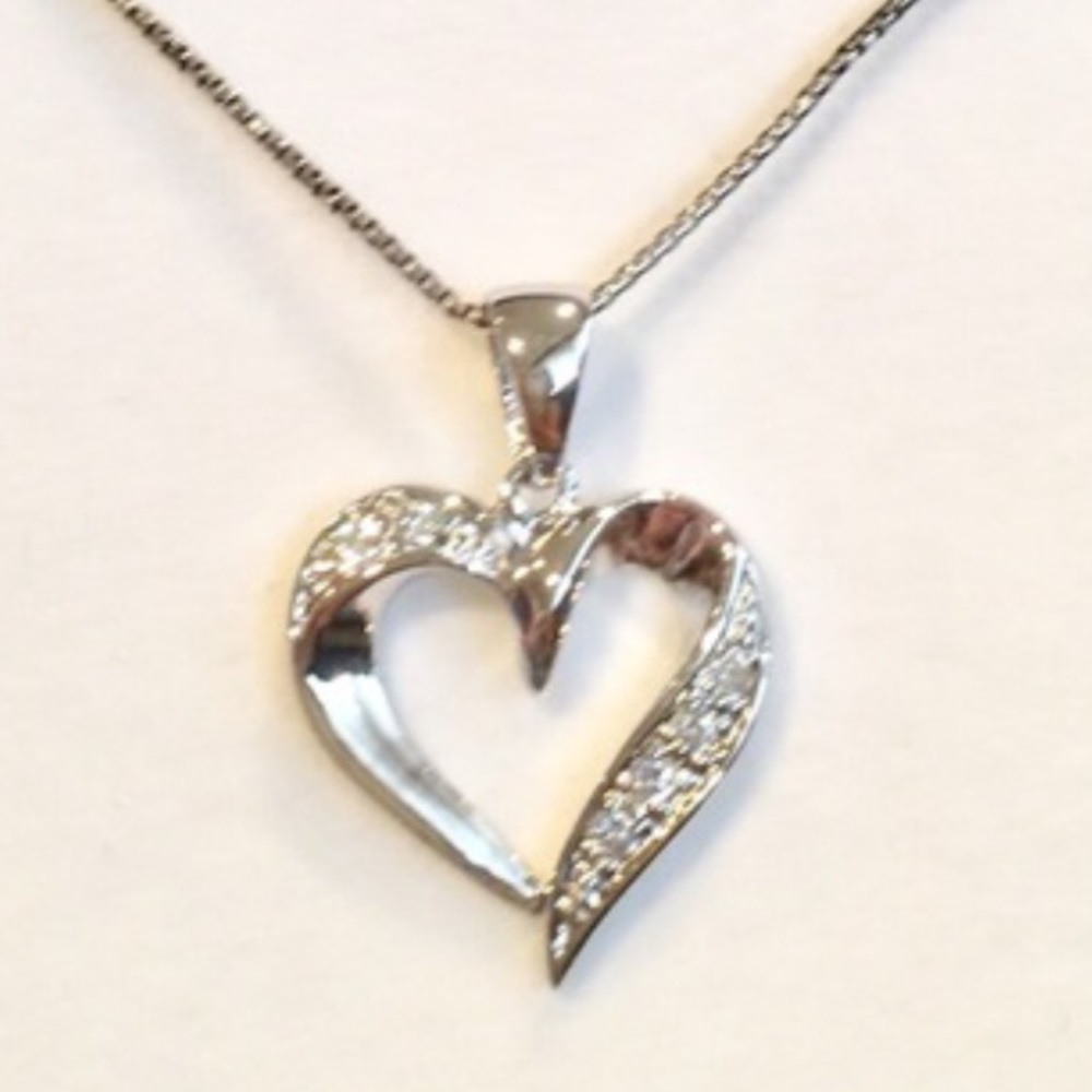 Sterling silver heart necklace