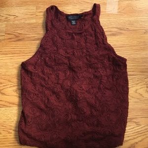 Amercian eagle red crop top.