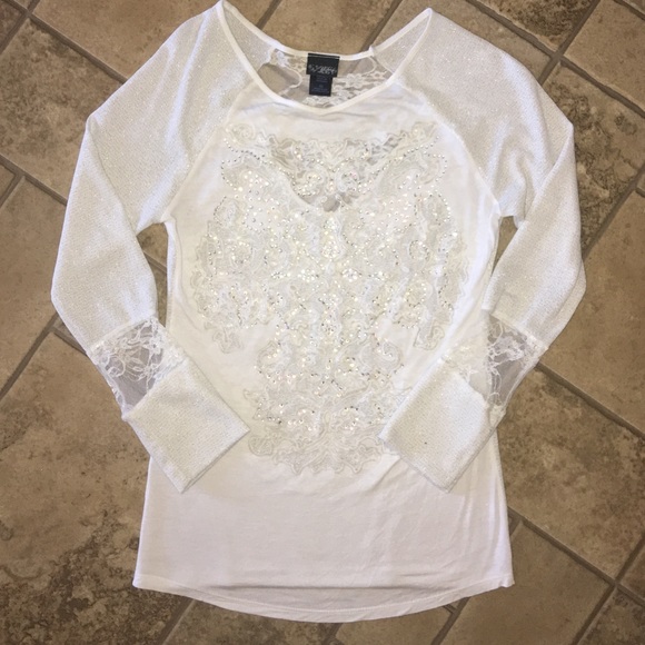 White Lace DayTrip shirt, XS