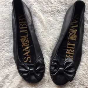 Sam & Libby Black Bow Flats