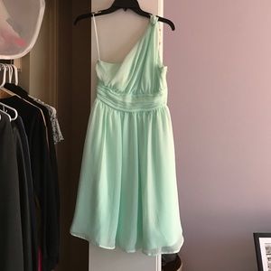 Tevolio mint green off the should dress