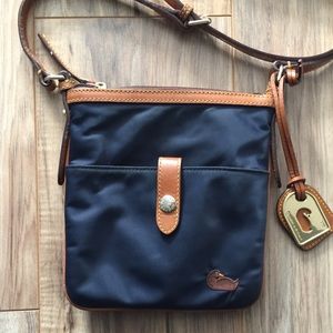 Dooney & Bourke Navy letter carrier bag
