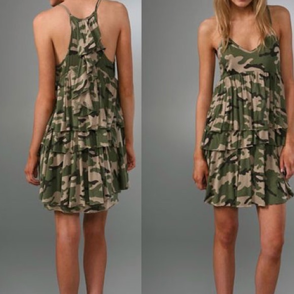 Juicy Couture Camo Ruffle Tank Dress