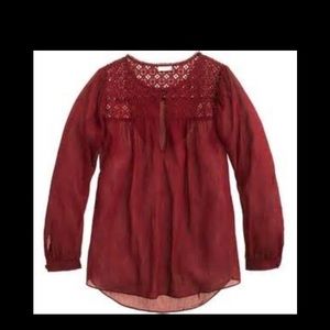 LOWEST! J.Crew embroidered gauze top