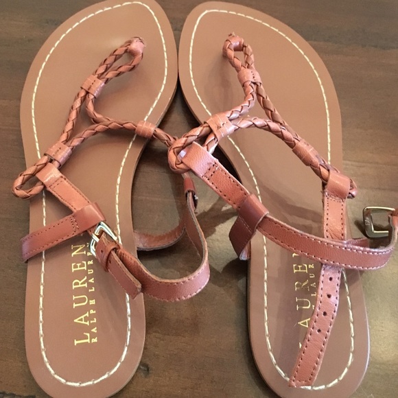 Ralph Lauren brown tan sandals