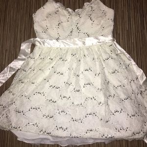 White Short formal Dress