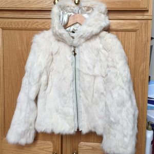 Baby Phat rabbit fur and leather jacket