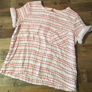 Lou & Grey Pink & White Striped Top Size Medium