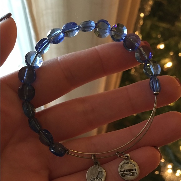 Alex and Ani blue beaded bracelet