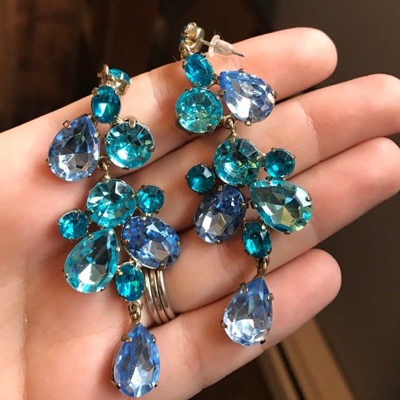 Aqua Gemstone Earrings