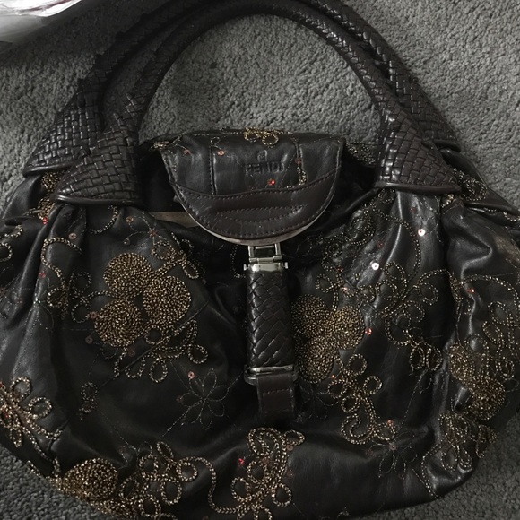 Dark brown sequin Fendi bag