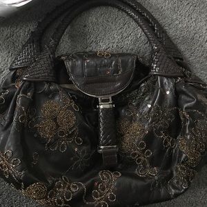 Dark brown sequin Fendi bag