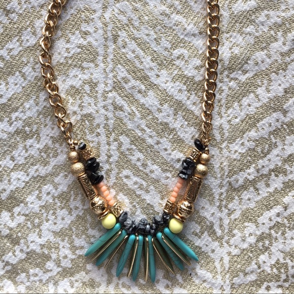 Beaded statement necklace