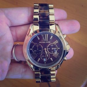 Michael Kors gold and tortoise Watch