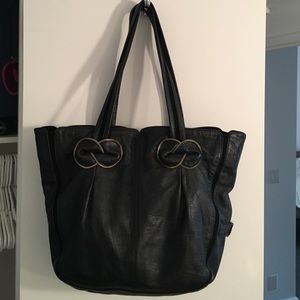 See By Chloe Black Leather Tote Bag