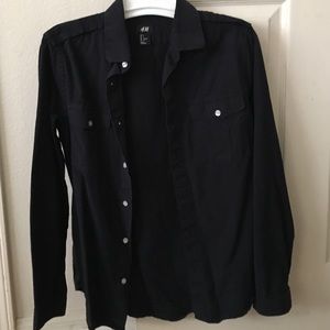 Men's H&M Black Button Down