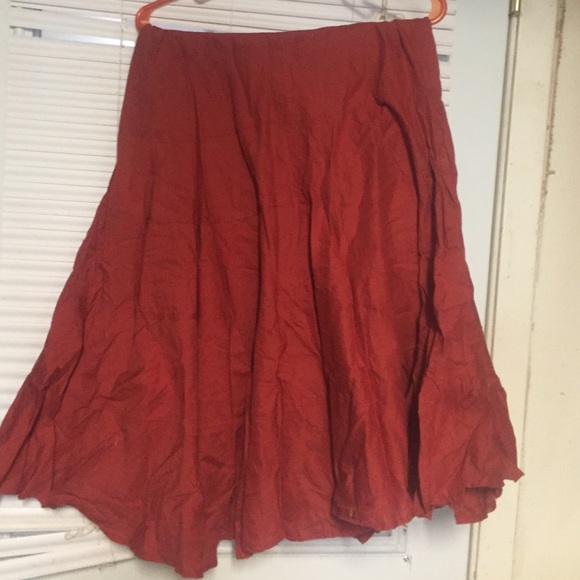 Cotton midi skirt.
