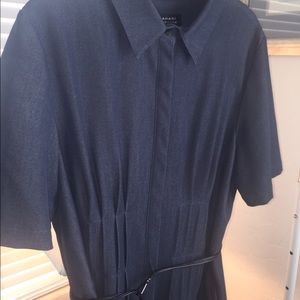 Tahari denim pleated dress