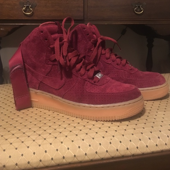 Gorgeous Burgundy Suede Nike Air Force 1's