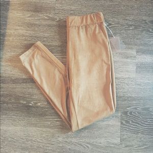 Forever 21 Front Suede Camel Leggings