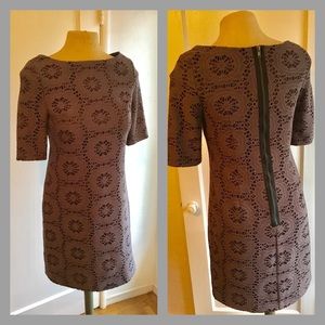 Adrianna Papell purple lace shift dress