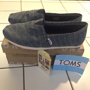 Denim Stripe Toms